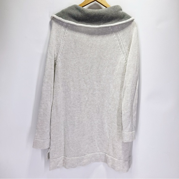 Soft Surroundings Cotton and Wool Asymmetric Zip Collar Tunic Sweater - Picture 3 of 6